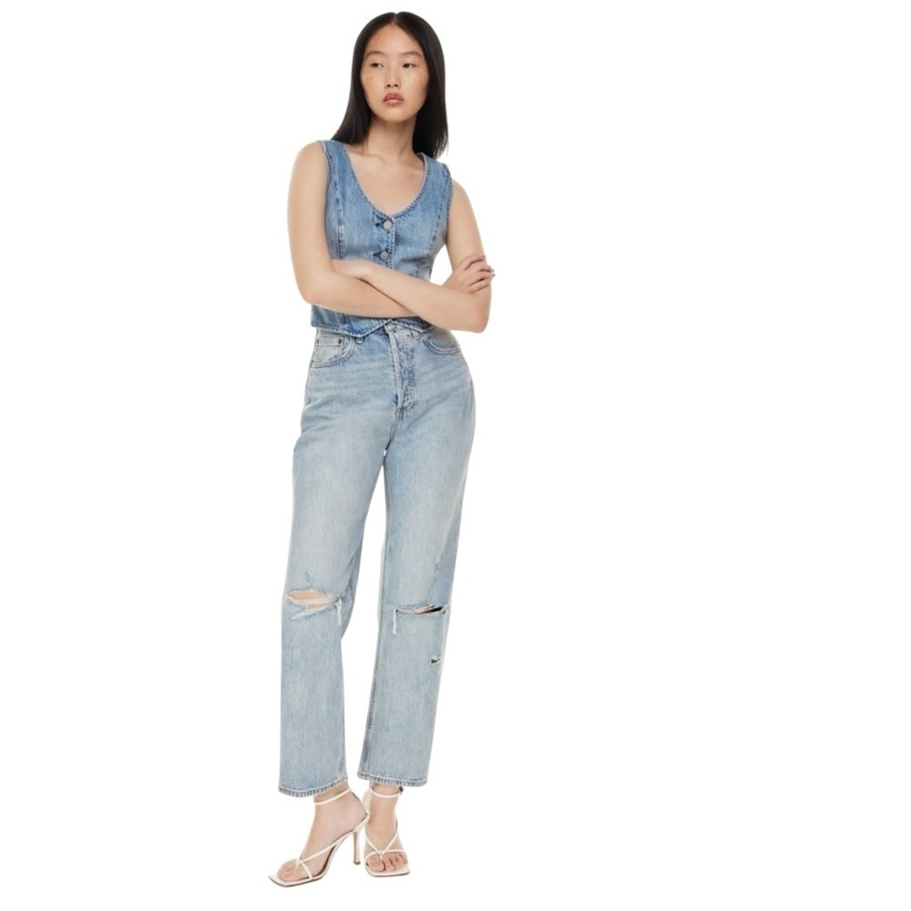 DENIM FORUM JONI HIGH WAIST LOOSE JEANS 27